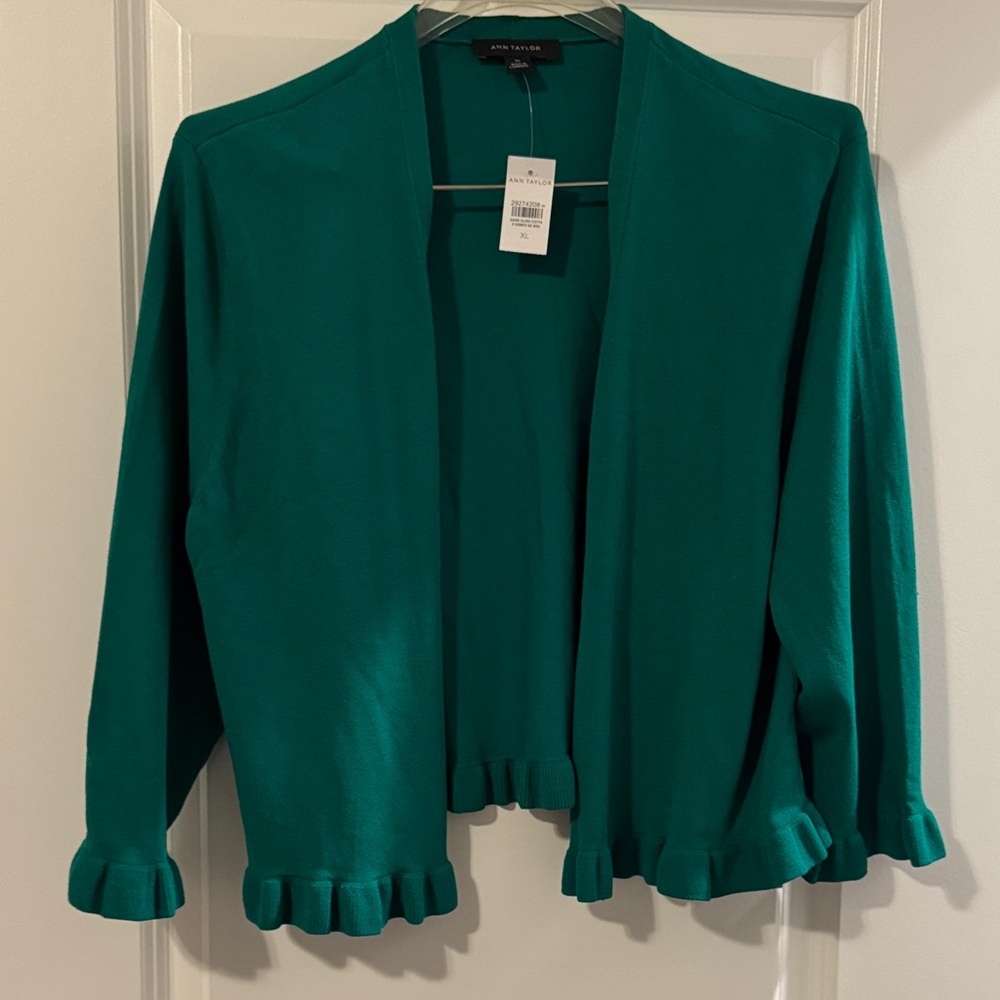 Ann Taylor Radiant Emerald Cardigan